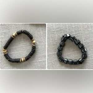 3/$25❤️Men's Beaded wood Bracelet and Magnetic bracelet